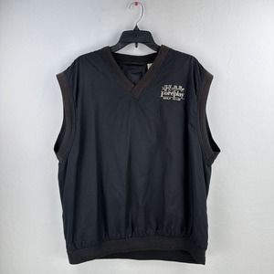Vtg Reebok Golf‎ Vest Embroidered FOREPLAY GOLF CLUB Sleeveless V Neck XL Nylon